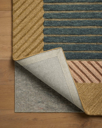 Brigette Romanek x Loloi Madi  Green Multi Contemporary