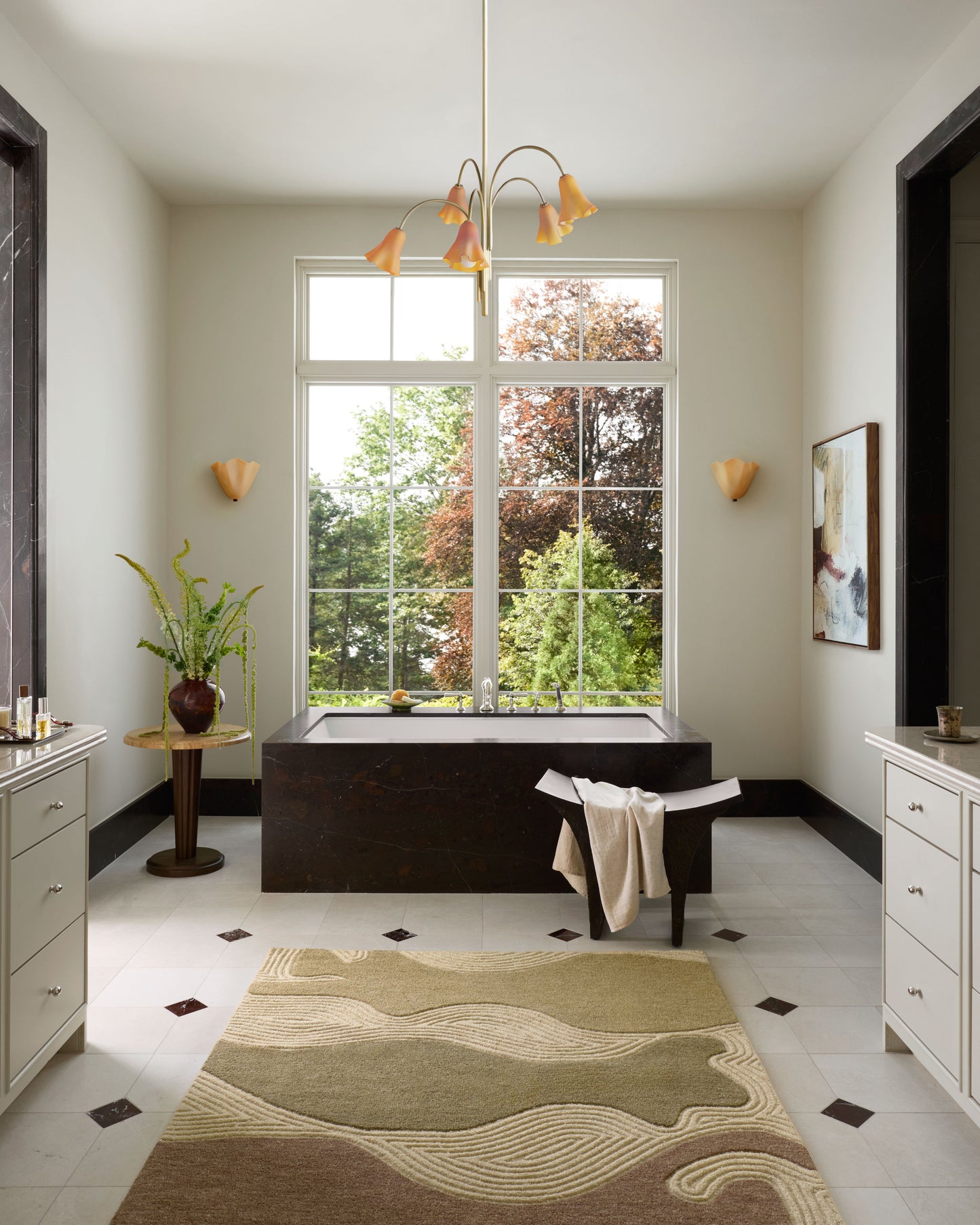 Brigette Romanek x Loloi Madi  Linen Multi Contemporary