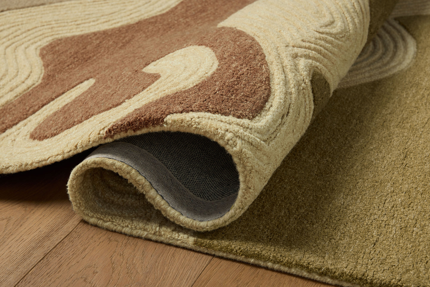 Brigette Romanek x Loloi Madi  Linen Multi Contemporary