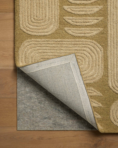 Brigette Romanek x Loloi Madi  Light Olive Oatmeal Contemporary