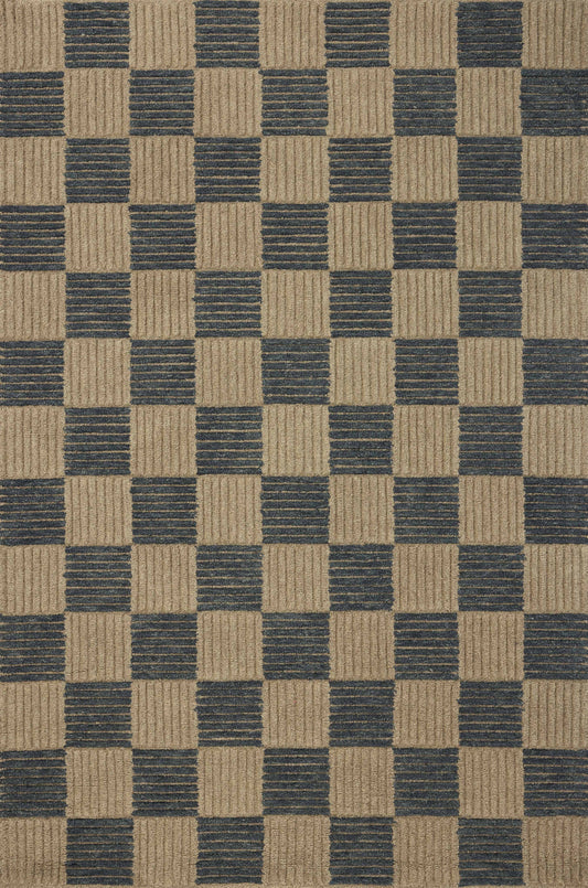 Brigette Romanek x Loloi Madi  Taupe Navy Contemporary