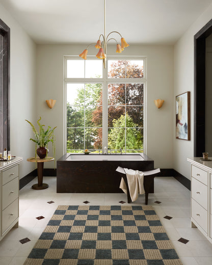 Brigette Romanek x Loloi Madi  Taupe Navy Contemporary