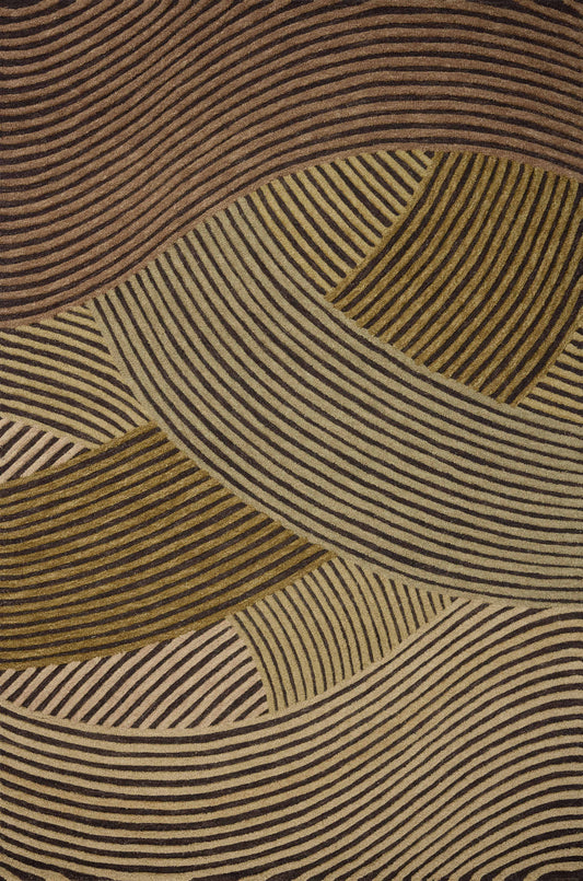 Brigette Romanek x Loloi Madi  Espresso Multi Contemporary