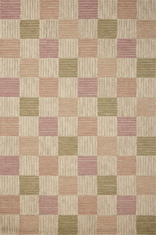 Brigette Romanek x Loloi Madi  Natural Multi Contemporary