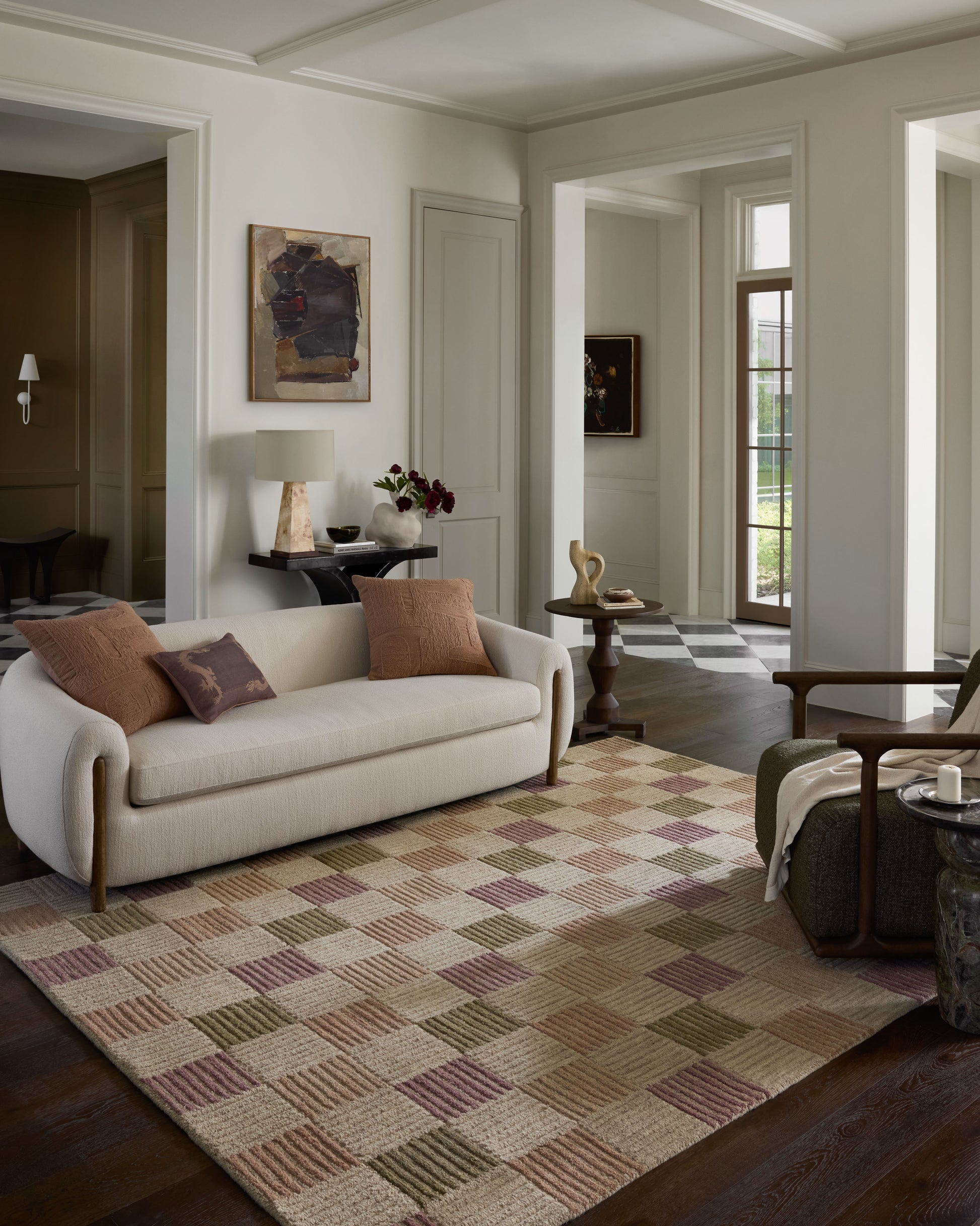 Brigette Romanek x Loloi Madi  Natural Multi Contemporary