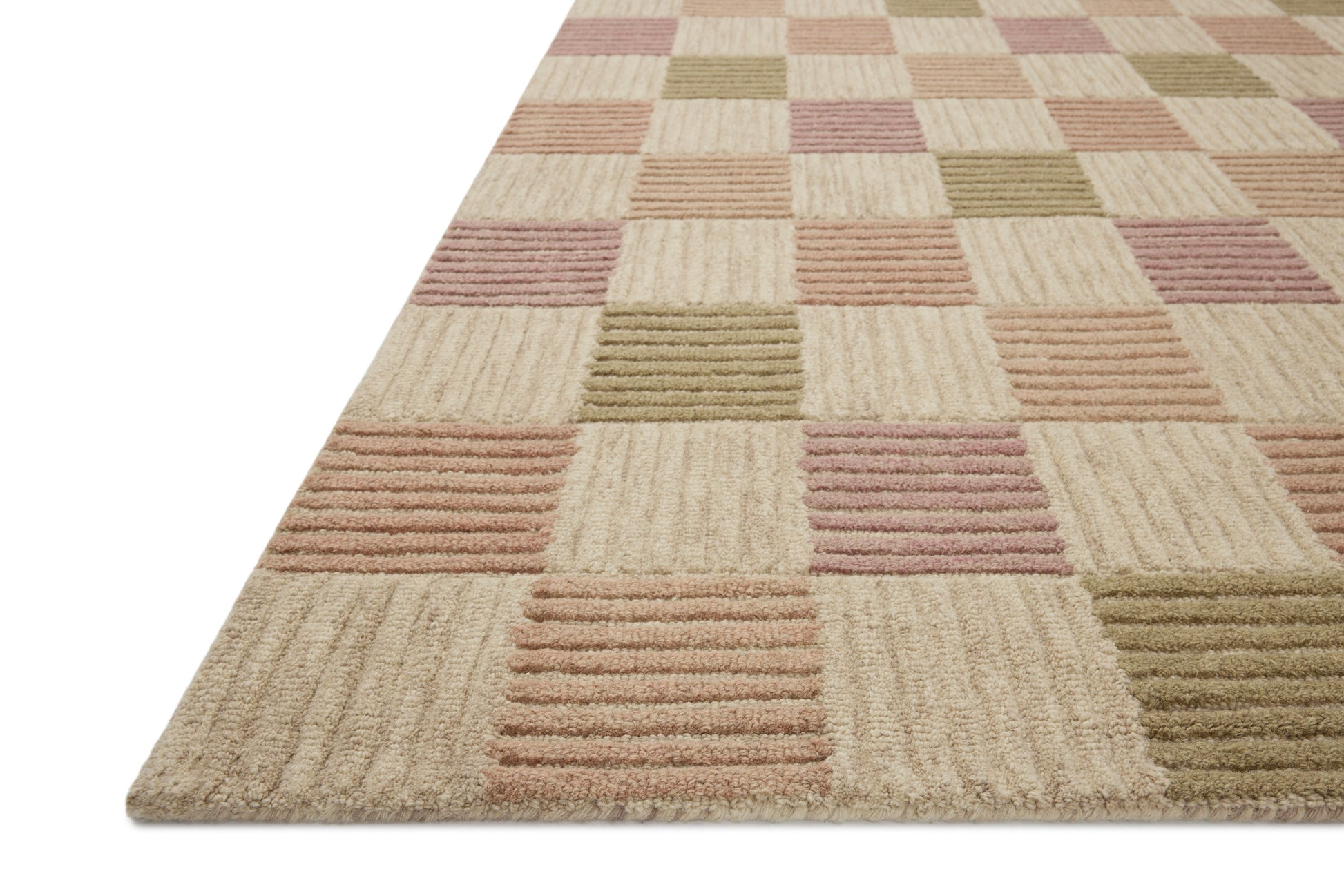 Brigette Romanek x Loloi Madi  Natural Multi Contemporary