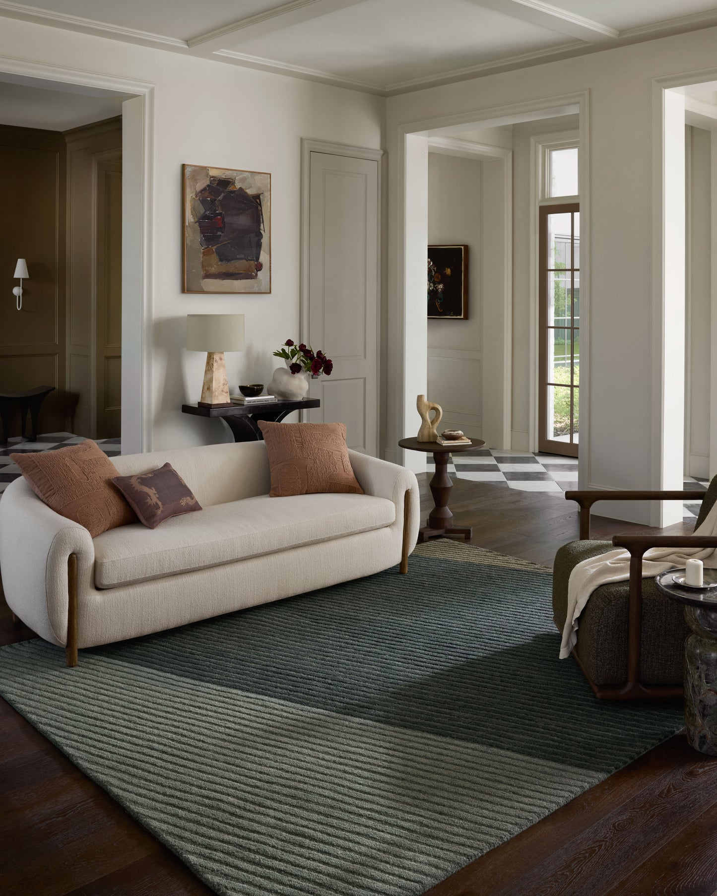 Brigette Romanek x Loloi Madi  Denim Multi Contemporary