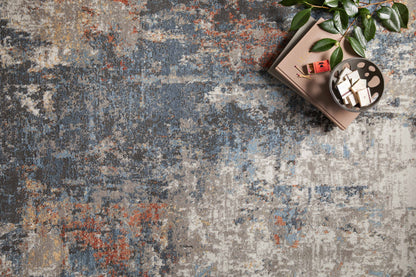 Loloi II Maeve  Silver Apricot Contemporary