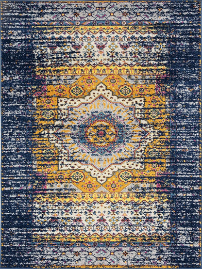 Limited Grace GE - 354 NAVY ORANGE Traditional Machinemade Rug - Rugs - Limited - Atlanta Designer Rugs