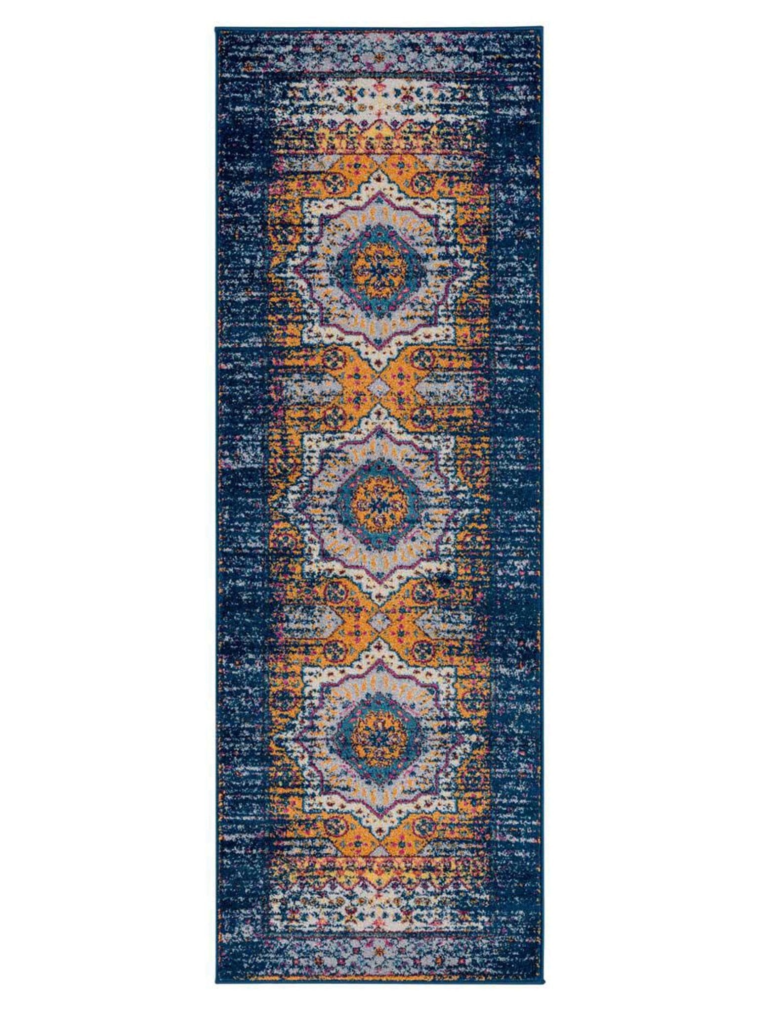Limited Grace GE - 354 NAVY ORANGE Traditional Machinemade Rug - Rugs - Limited - Atlanta Designer Rugs