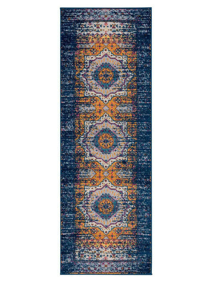 Limited Grace GE - 354 NAVY ORANGE Traditional Machinemade Rug - Rugs - Limited - Atlanta Designer Rugs