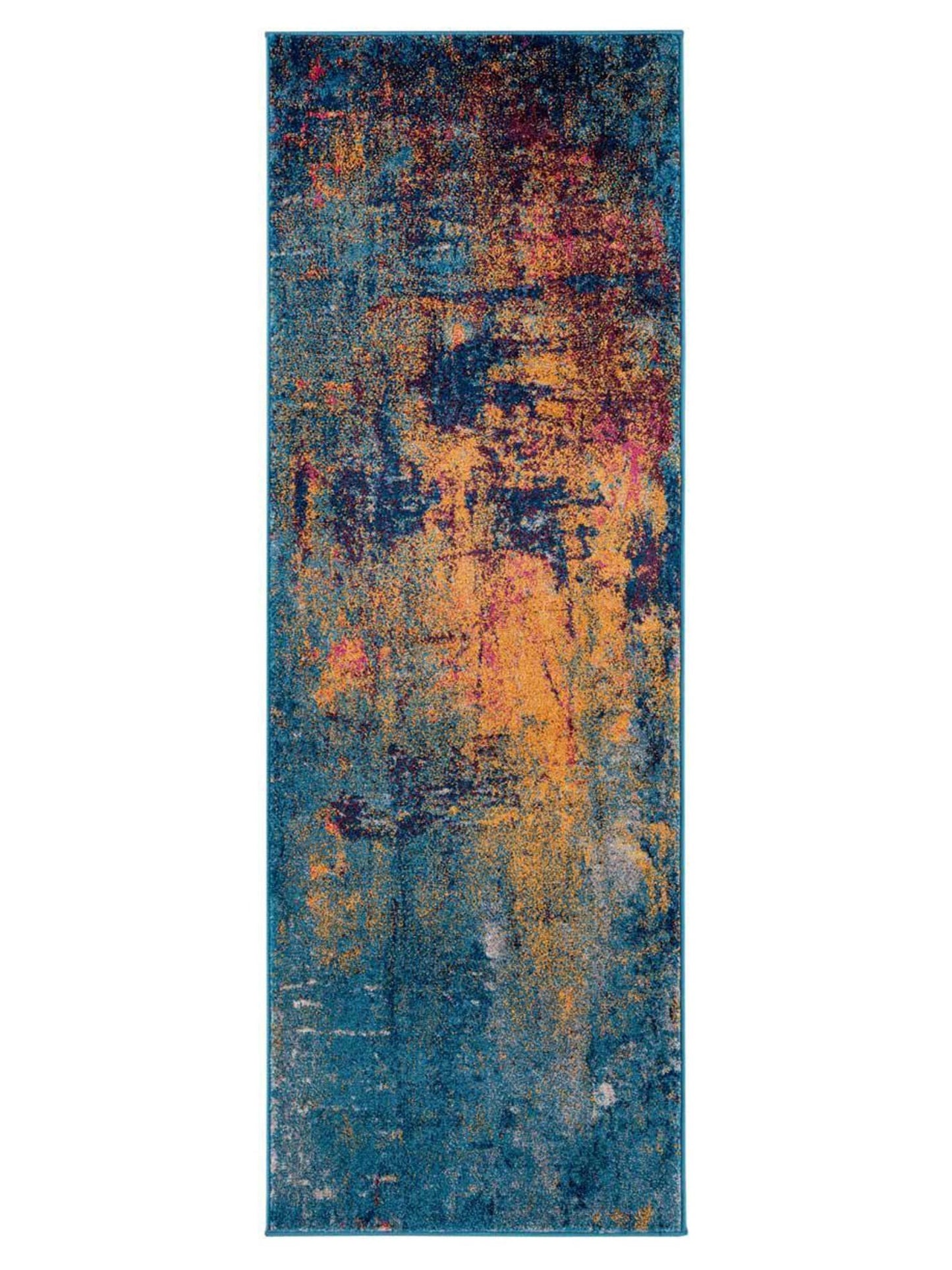Limited Grace GE - 358 ORANGE BLUE Transitional Machinemade Rug - Rugs - Limited - Atlanta Designer Rugs
