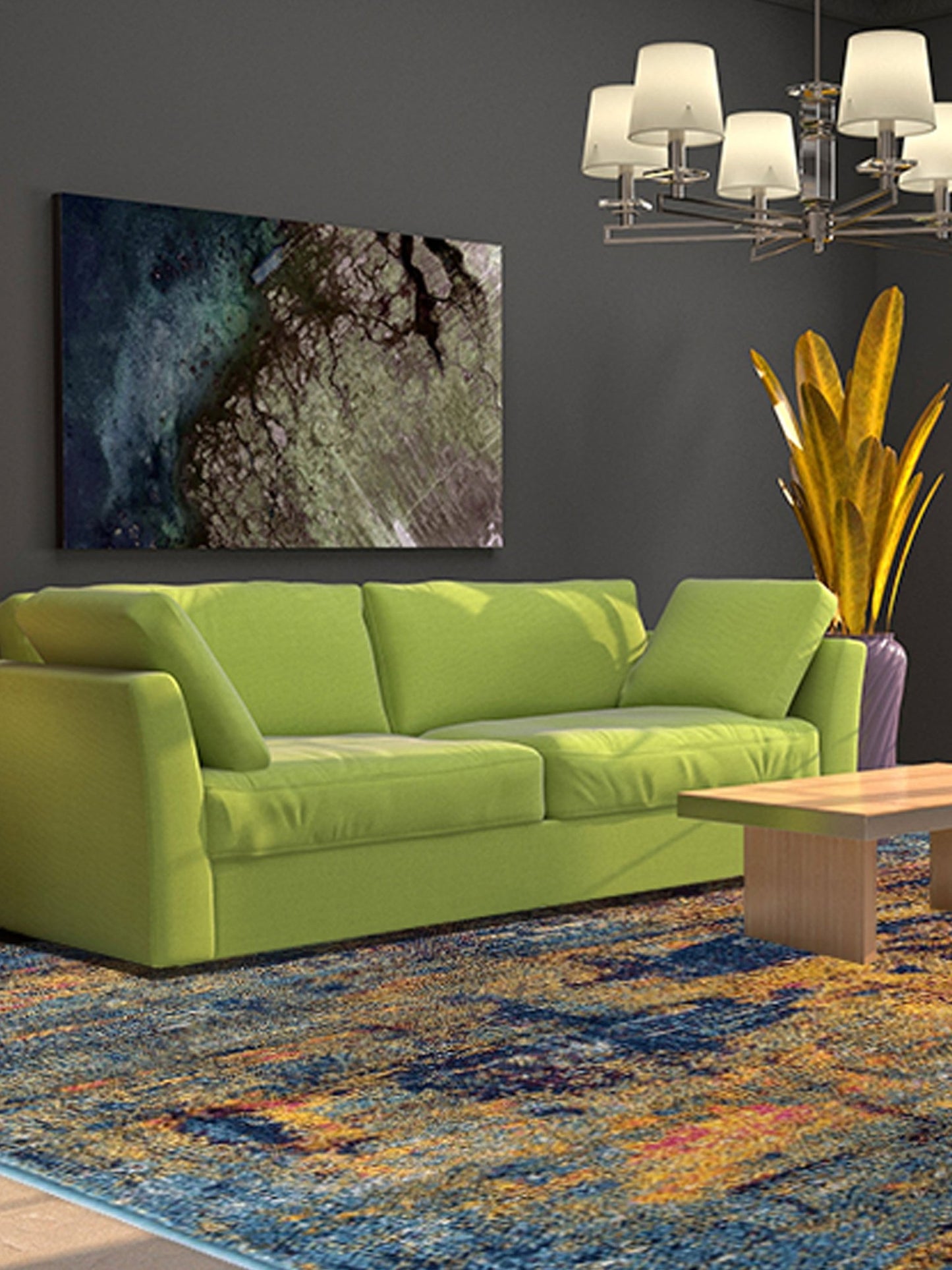 Limited Grace GE - 358 ORANGE BLUE Transitional Machinemade Rug - Rugs - Limited - Atlanta Designer Rugs