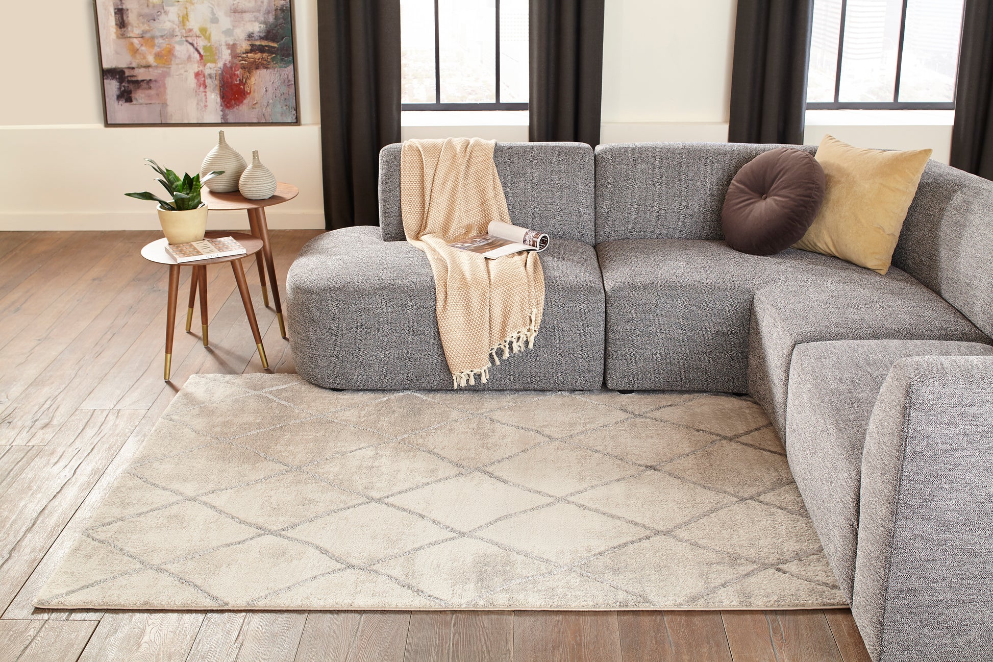 Momeni Matrix  Grey  Modern