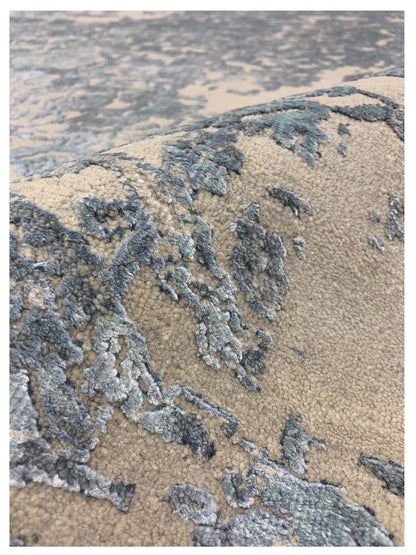 Artisan Reese Beige Blue Transitional Knotted Rug - Rugs - Artisan - Atlanta Designer Rugs