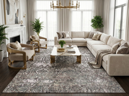 Artisan Mary Grey Lt.Lilac Contemporary Knotted Rug