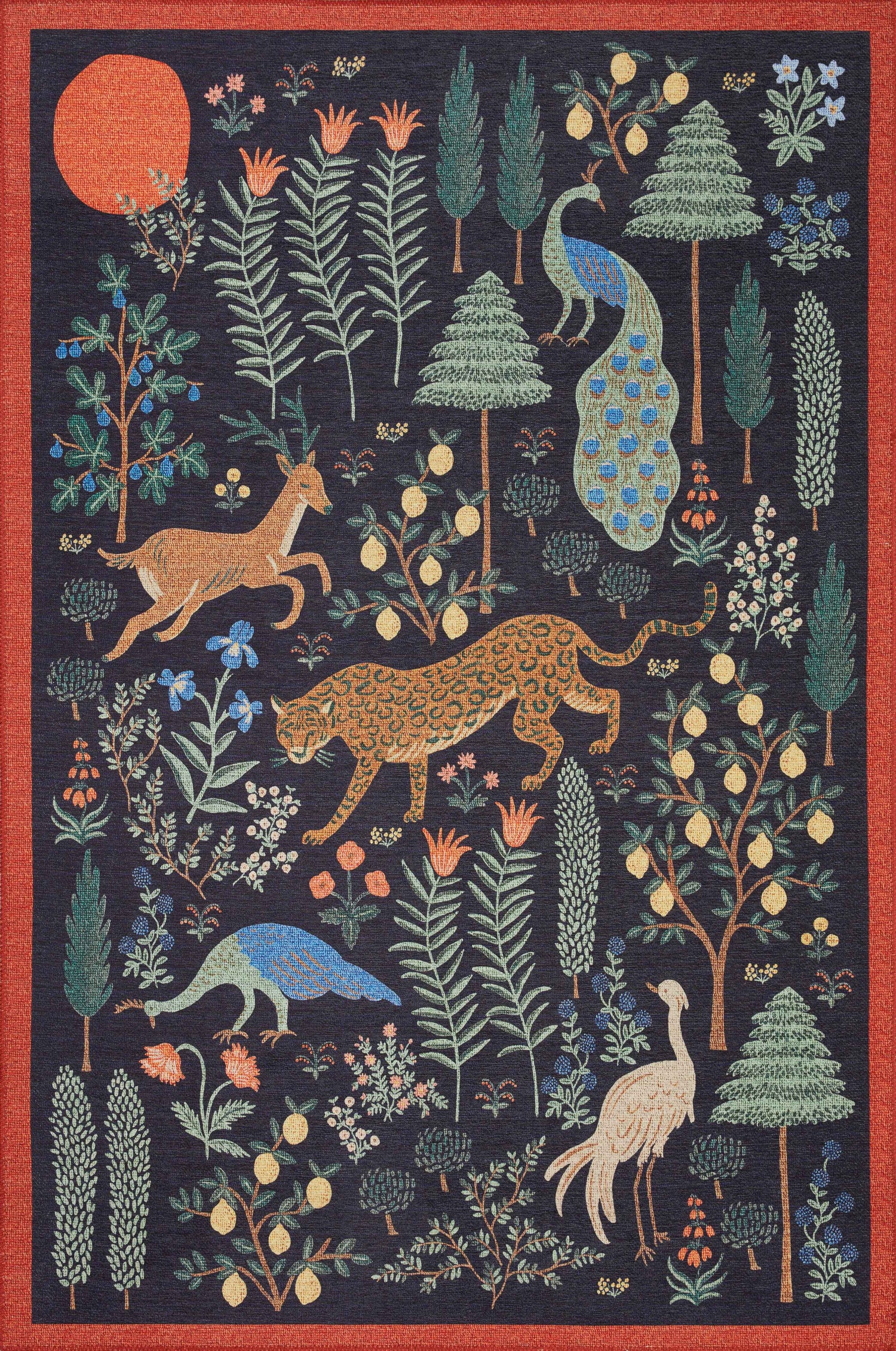 Rifle Paper Co. x Loloi Menagerie  Black  Contemporary