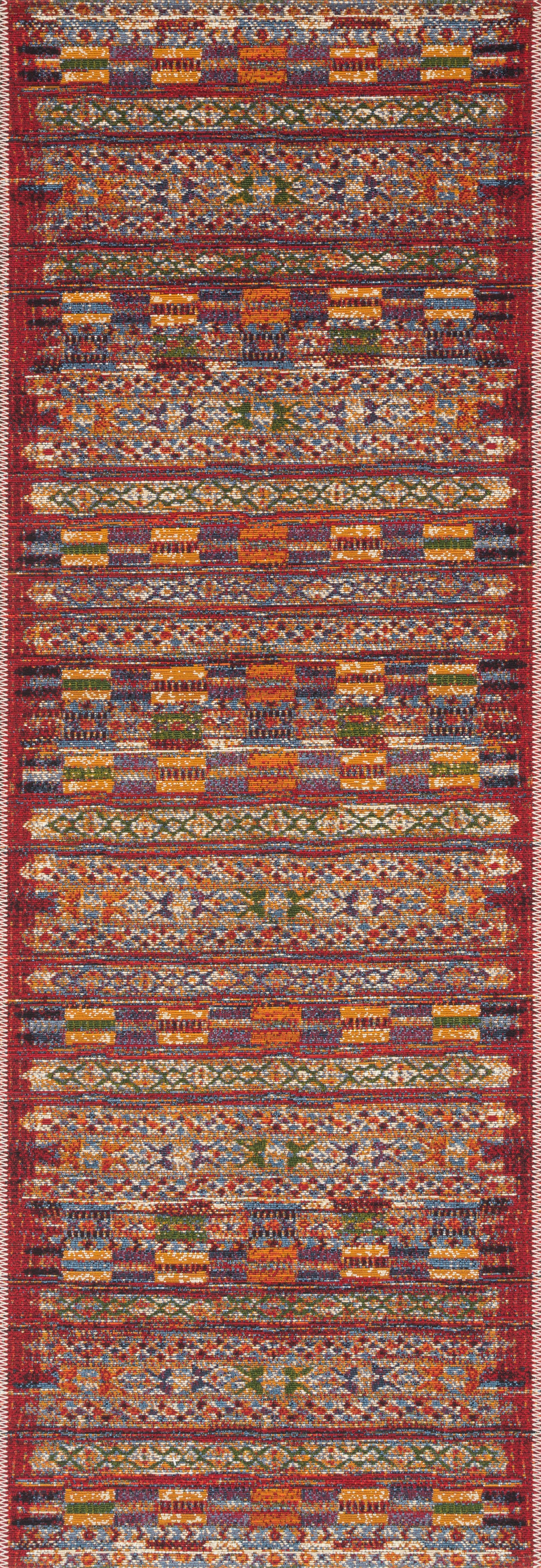 Loloi Mika  Red Multi Indoor/Outdoor