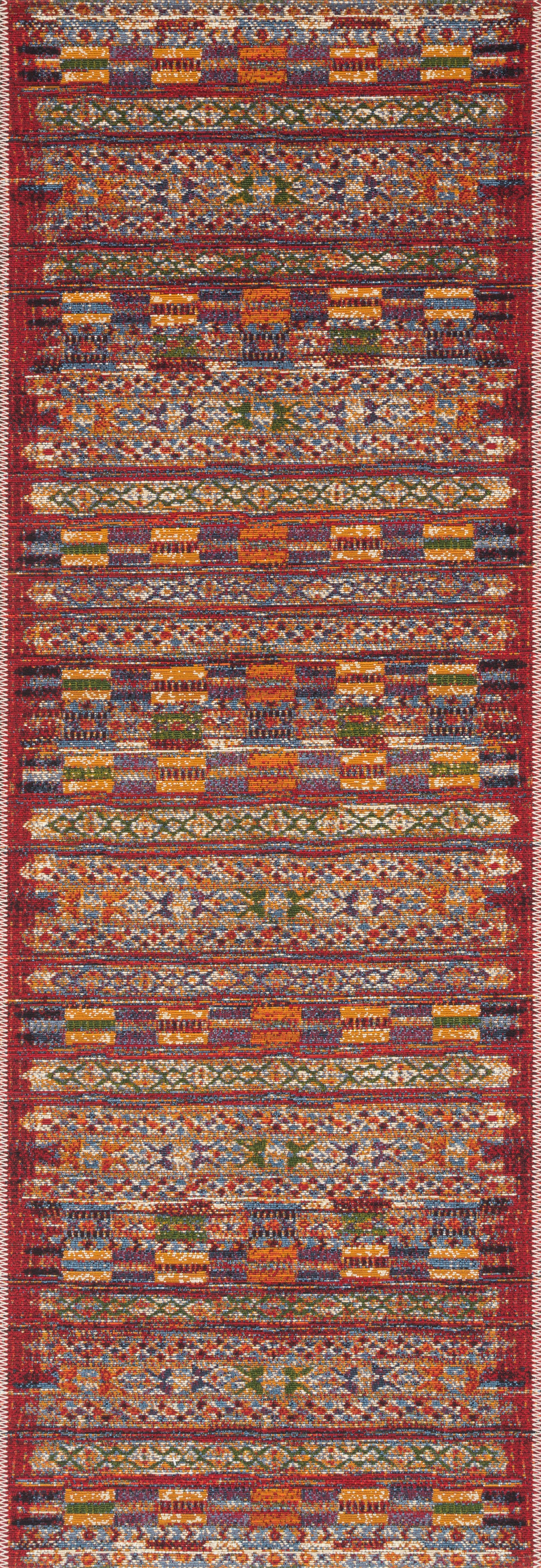 Loloi Mika  Red Multi Indoor/Outdoor