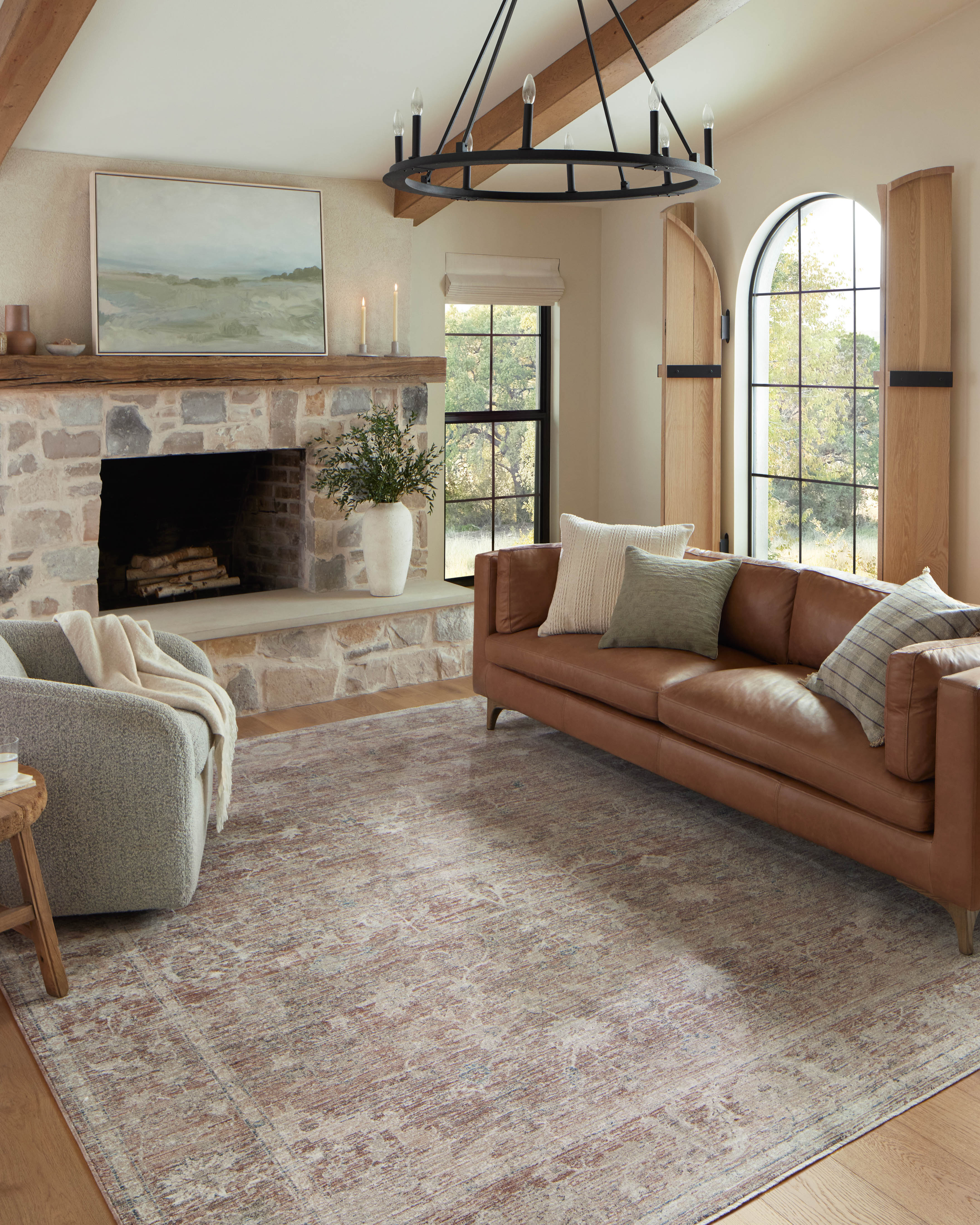 Magnolia Home by Joanna Gaines x Loloi Millie MIE-04 Brick Fog