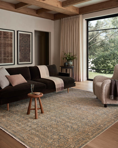 Amber Lewis x Loloi Molly  Denim Gold Traditional