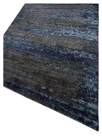 Artisan Mary Navy Contemporary Knotted Rug - Rugs - Artisan - Atlanta Designer Rugs