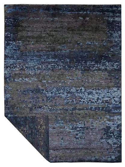 Artisan Mary Navy Contemporary Knotted Rug - Rugs - Artisan - Atlanta Designer Rugs