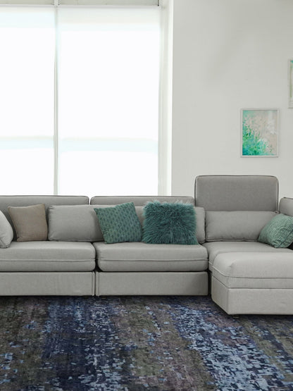 Artisan Mary Navy Contemporary Knotted Rug - Rugs - Artisan - Atlanta Designer Rugs