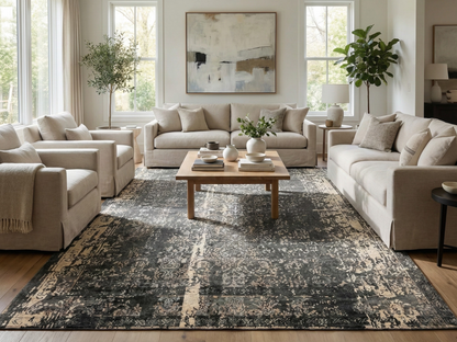 Artisan Mary  Dk.Grey  Contemporary Knotted Rug