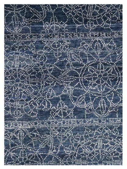 Artisan Mary Indigo Contemporary Knotted Rug - Rugs - Artisan - Atlanta Designer Rugs