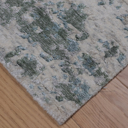 Artisan Mary Ivory Green Contemporary Knotted Rug - Rugs - Artisan - Atlanta Designer Rugs