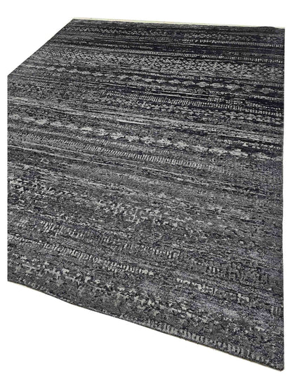 Artisan Mary Carbon Black Contemporary Knotted Rug - Rugs - Artisan - Atlanta Designer Rugs