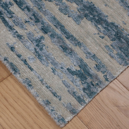 Artisan Mary Silver Lt.Blue Contemporary Knotted Rug - Rugs - Artisan - Atlanta Designer Rugs