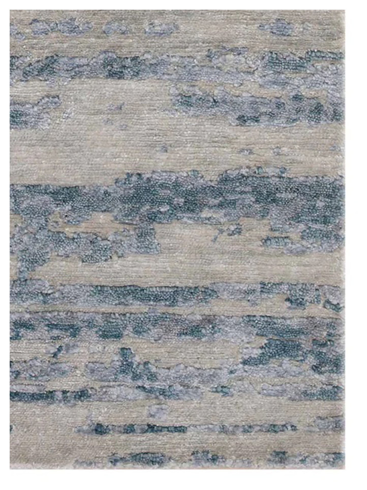 Artisan Mary  Silver Lt.Blue Contemporary Knotted Rug
