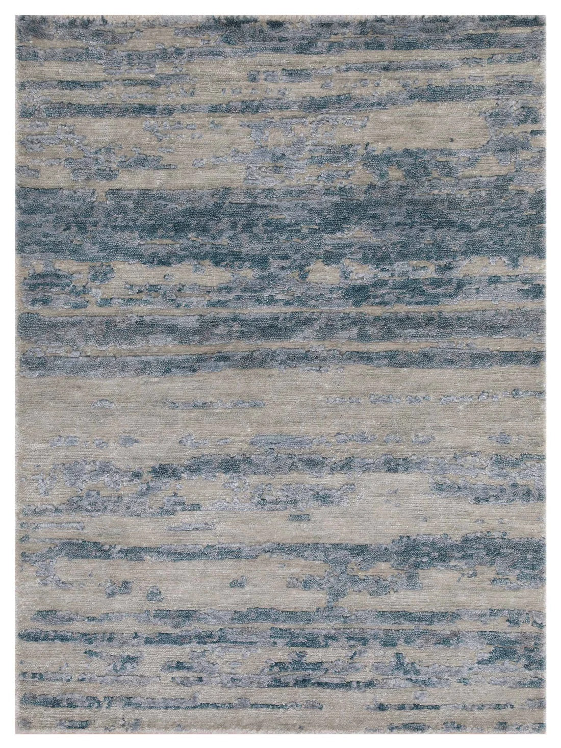 Artisan Mary  Silver Lt.Blue Contemporary Knotted Rug