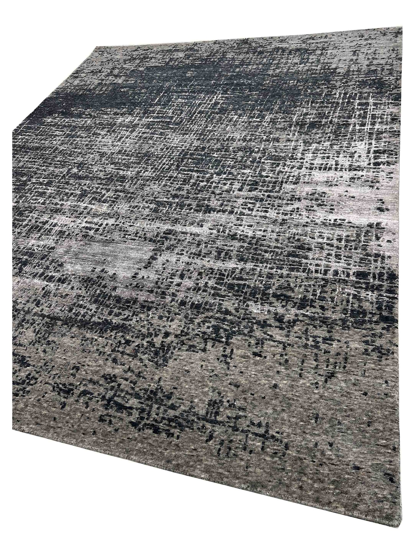 Artisan Mary Charcoal Contemporary Knotted Rugs