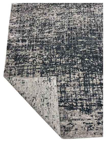 Artisan Mary Charcoal Contemporary Knotted Rugs
