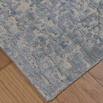 Artisan Mary Ivory Lt.Blue Contemporary Knotted Rug - Rugs - Artisan - Atlanta Designer Rugs