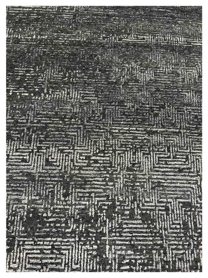 Artisan Mary Washed Black Contemporary Knotted Rugs