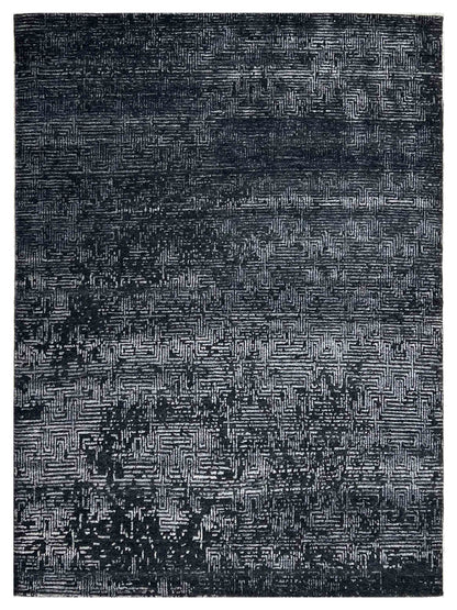 Artisan Mary Washed Black Contemporary Knotted Rugs