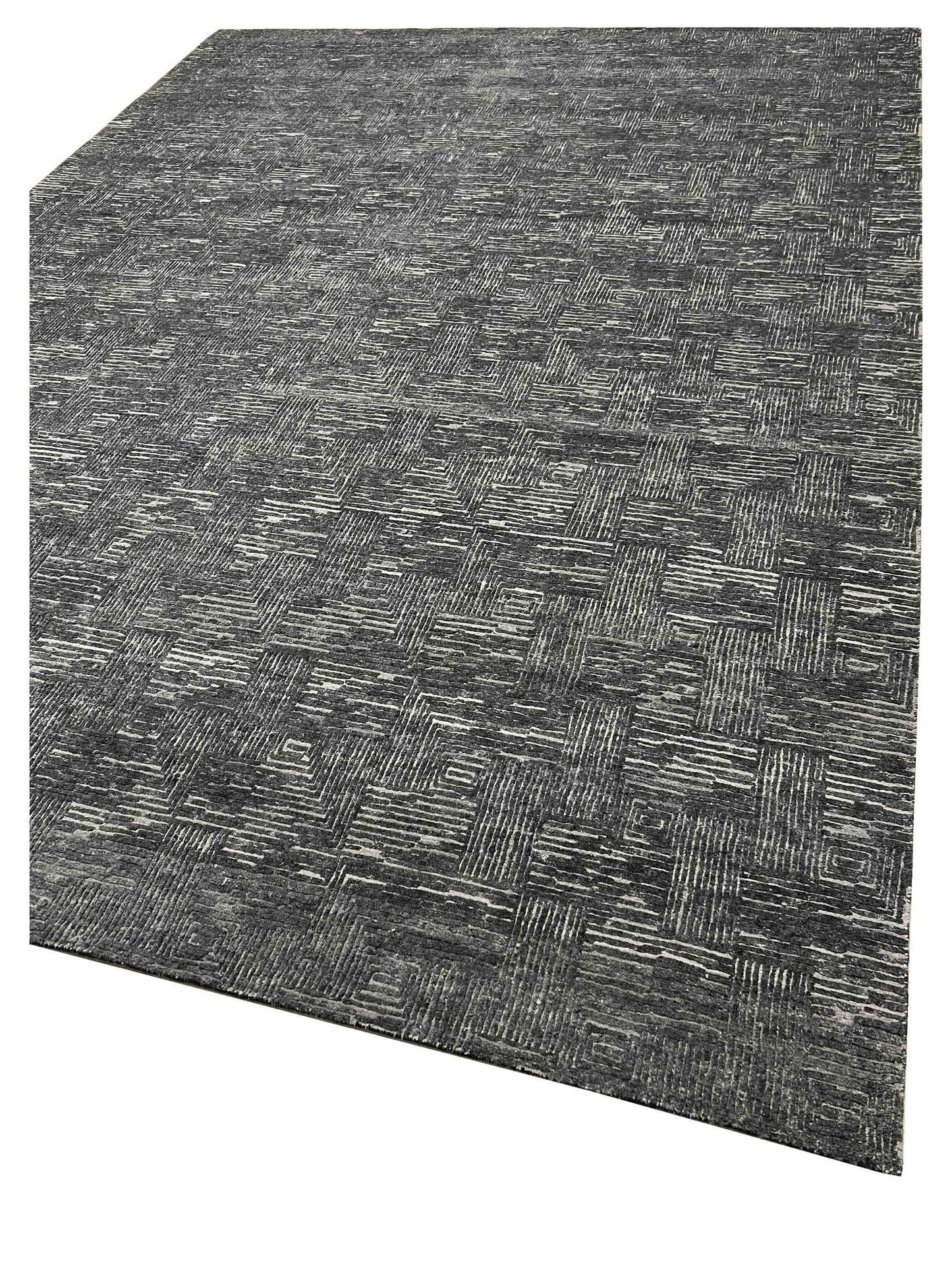 Artisan Mary Grey Tonal Contemporary Knotted Rugs