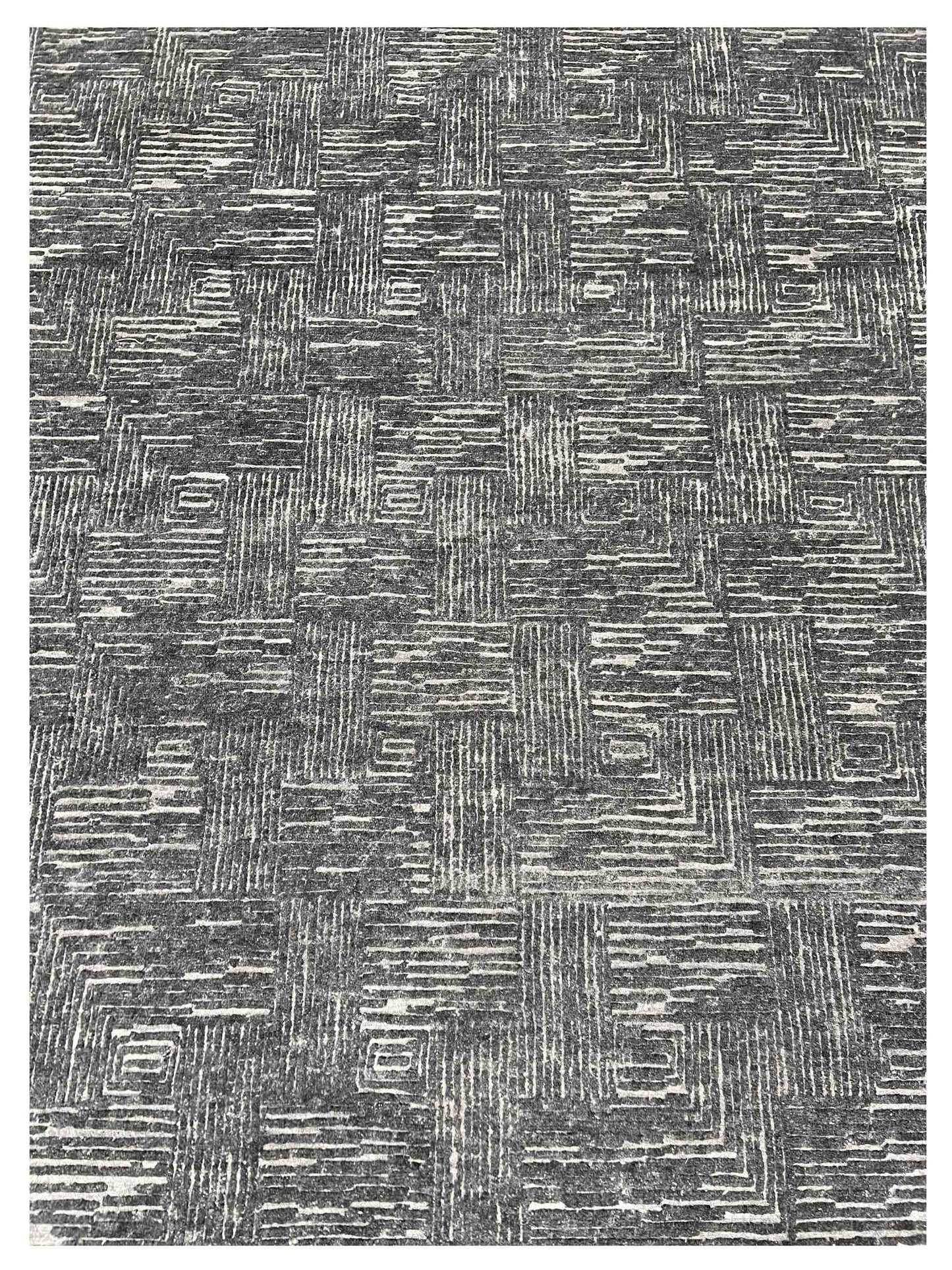 Artisan Mary Grey Tonal Contemporary Knotted Rugs
