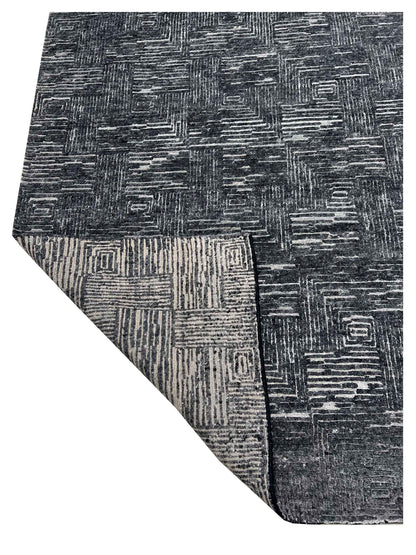 Artisan Mary Grey Tonal Contemporary Knotted Rugs