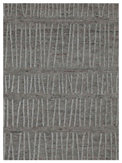 Artisan Mary Dark Grey Contemporary Knotted Rug - Rugs - Artisan - Atlanta Designer Rugs