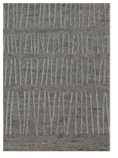 Artisan Mary Dark Grey Contemporary Knotted Rug - Rugs - Artisan - Atlanta Designer Rugs