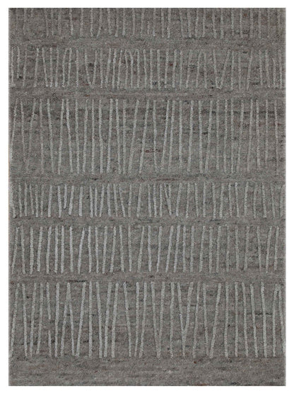 Artisan Mary Dark Grey Contemporary Knotted Rug - Rugs - Artisan - Atlanta Designer Rugs