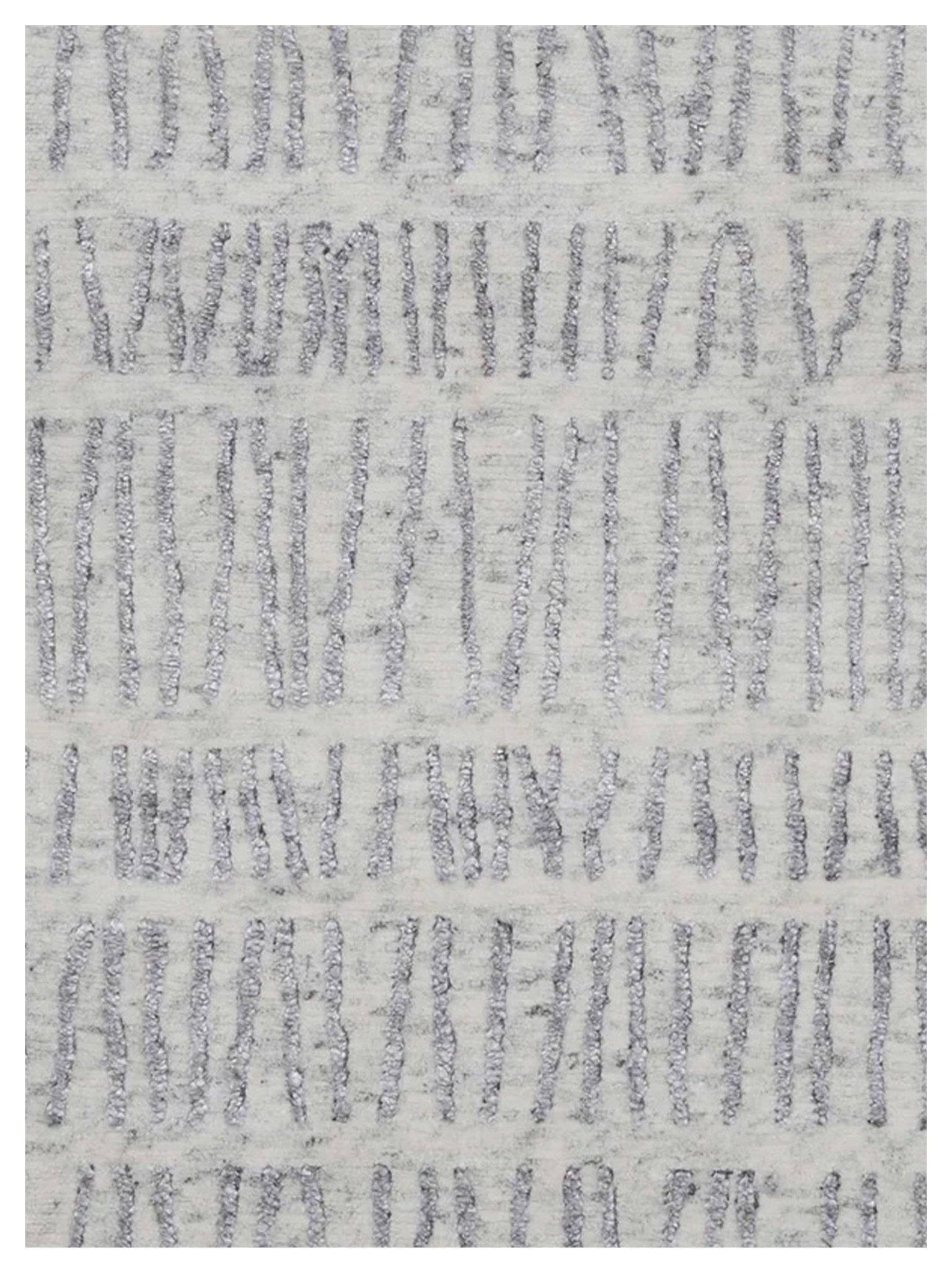 Artisan Mary Ivory Silver Contemporary Knotted Rug - Rugs - Artisan - Atlanta Designer Rugs