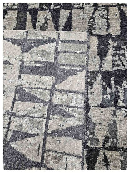 Artisan Mary Carbon Contemporary Knotted Rug - Rugs - Artisan - Atlanta Designer Rugs