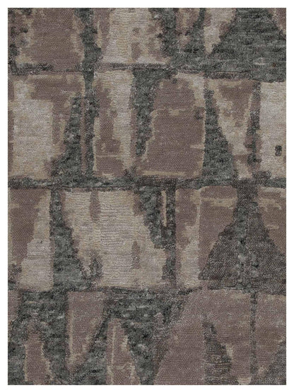 Artisan Mary Tonal Brown Contemporary Knotted Rug - Rugs - Artisan - Atlanta Designer Rugs