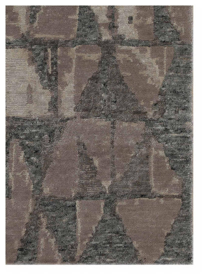 Artisan Mary Tonal Brown Contemporary Knotted Rug - Rugs - Artisan - Atlanta Designer Rugs